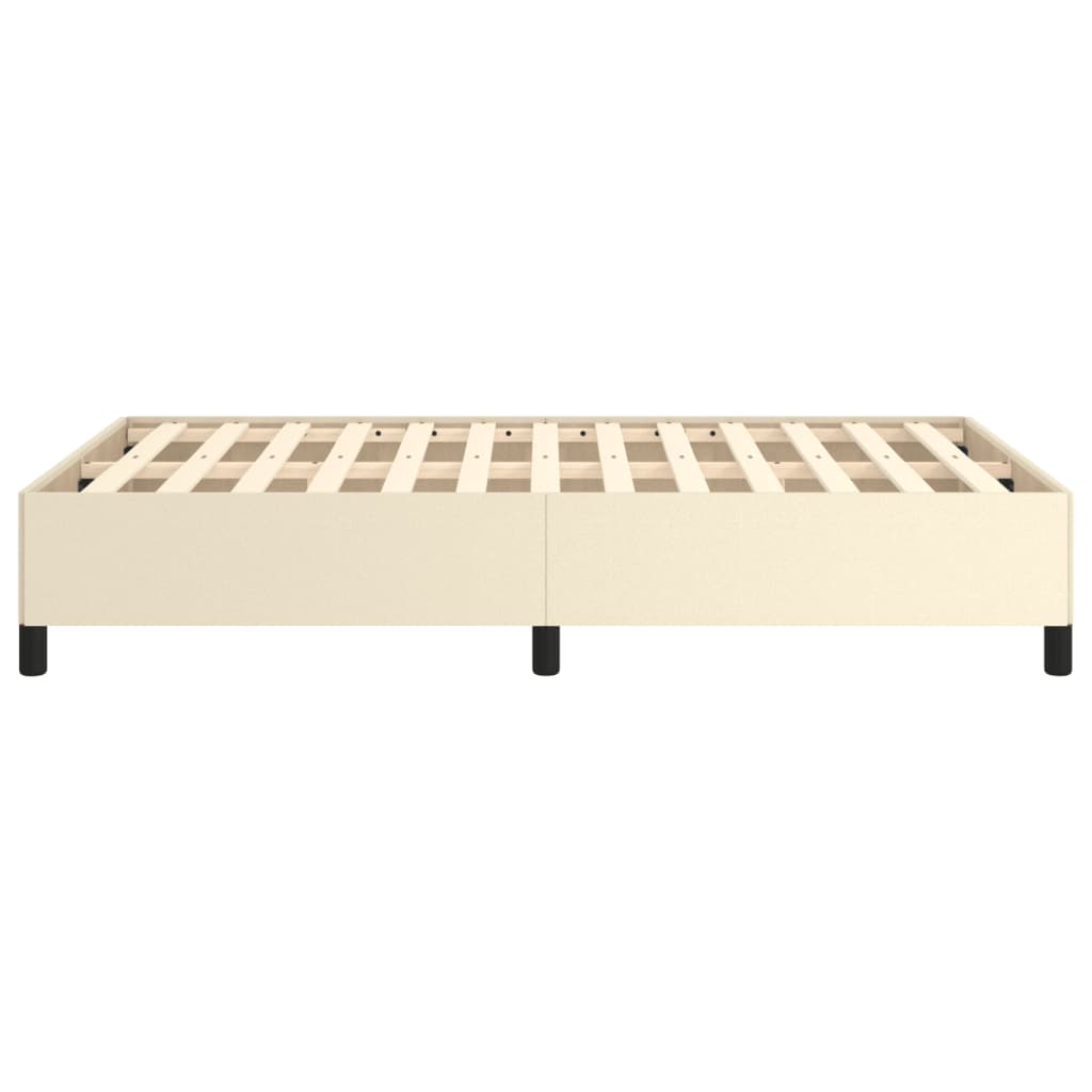 Estrutura de cama 120x200 cm couro artificial cor creme