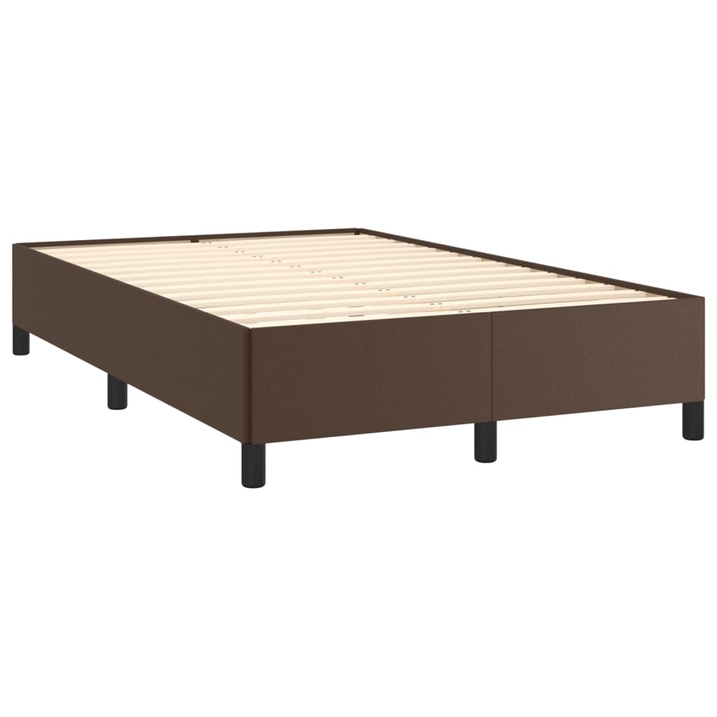 Estrutura de cama 120x200 cm couro artificial castanho