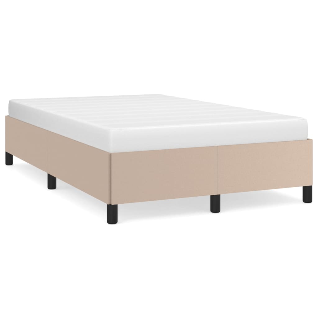 Estrutura de cama 120x200 cm couro artificial cappuccino