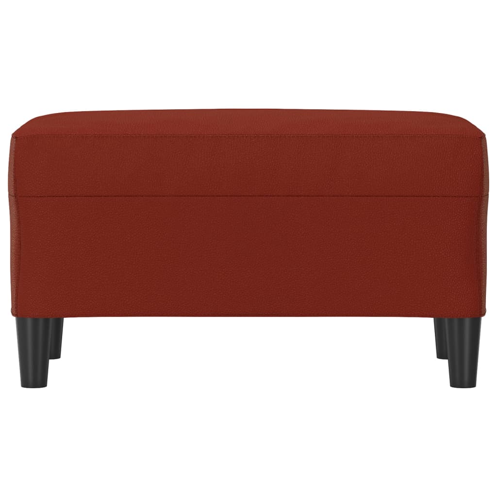 Banco 70x35x41 cm couro artificial vermelho tinto