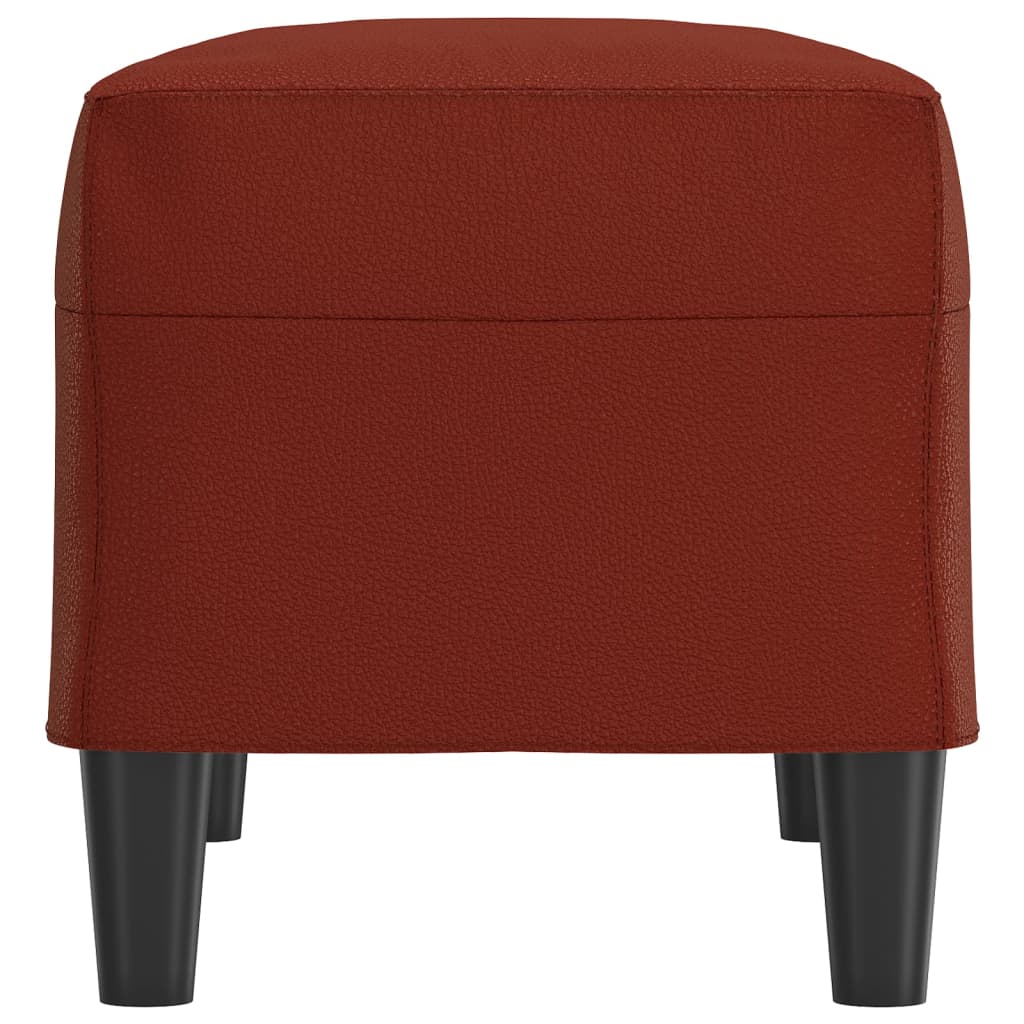 Banco 70x35x41 cm couro artificial vermelho tinto