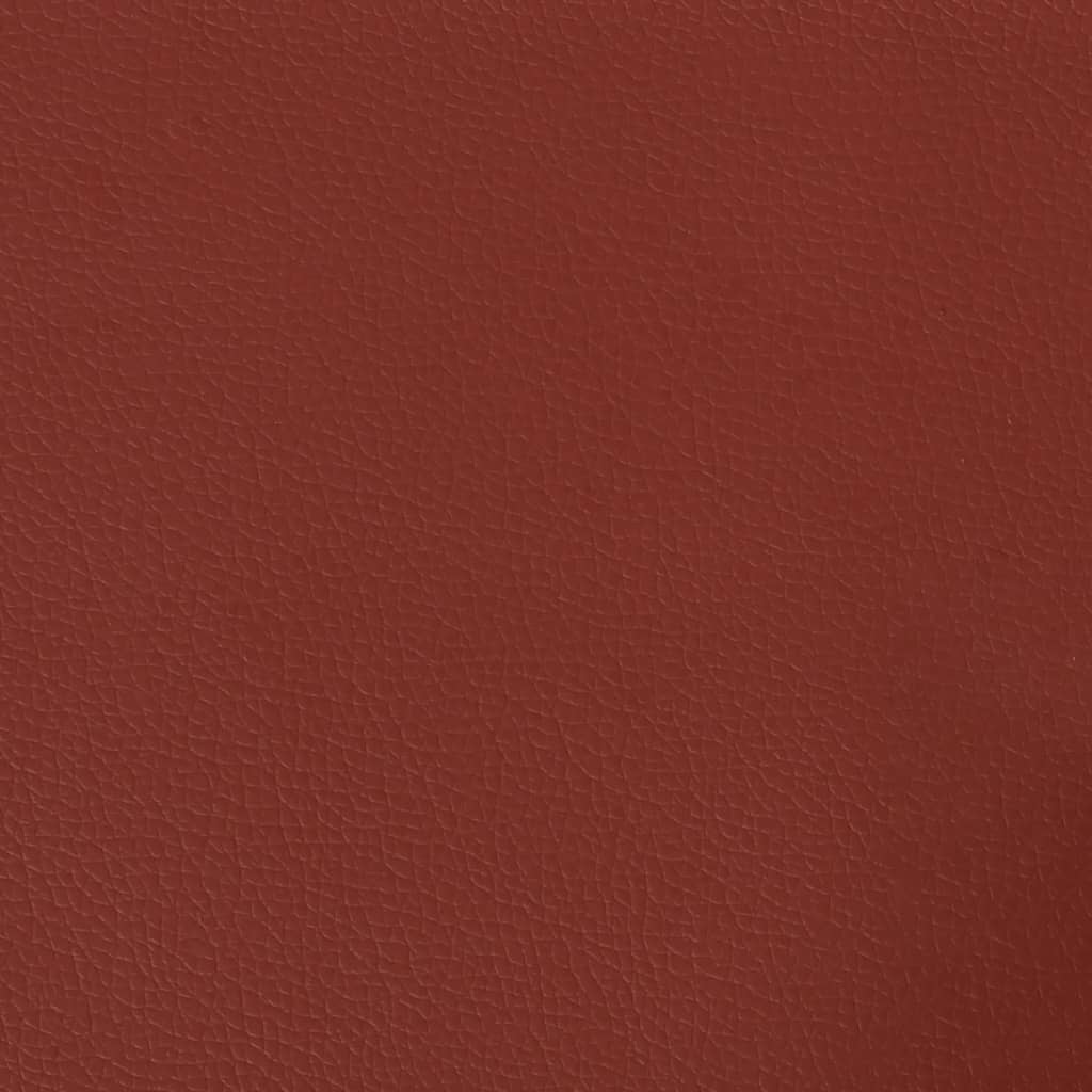 Banco 70x35x41 cm couro artificial vermelho tinto