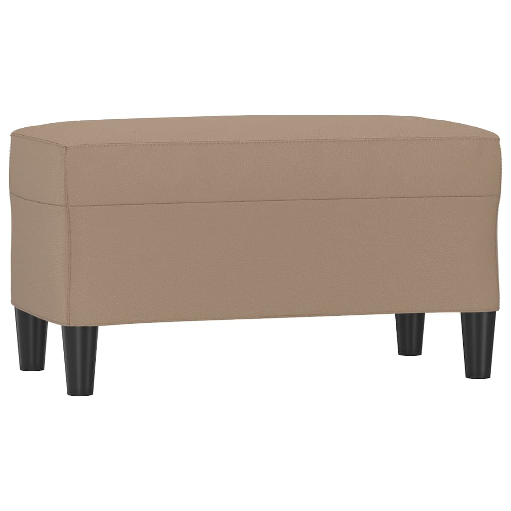 Banco 70x35x41 cm couro artificial cor cappuccino