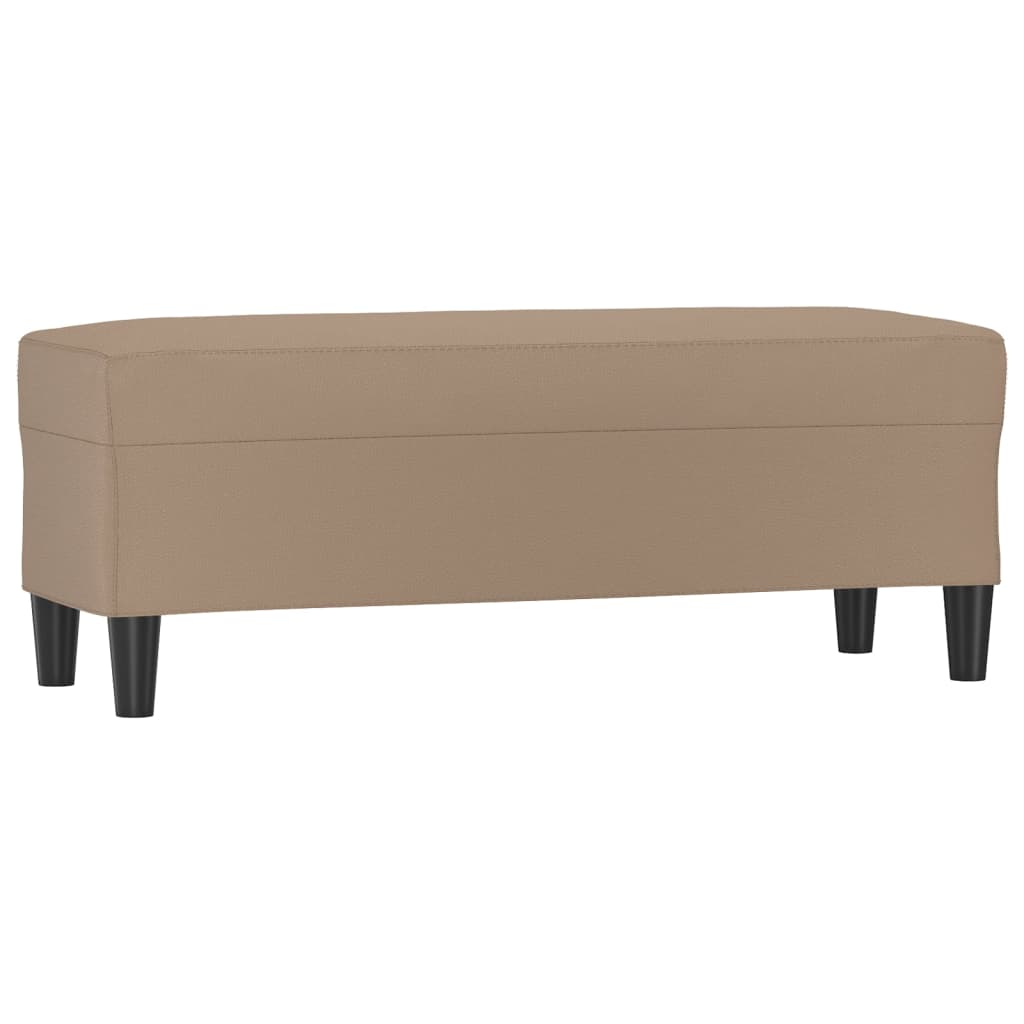 Banco 100x35x41 cm couro artificial cor cappuccino