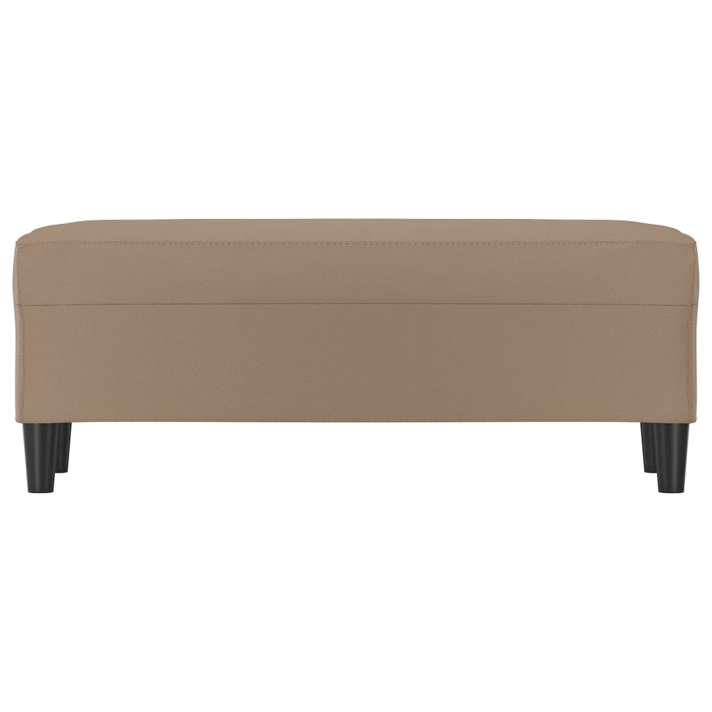 Banco 100x35x41 cm couro artificial cor cappuccino