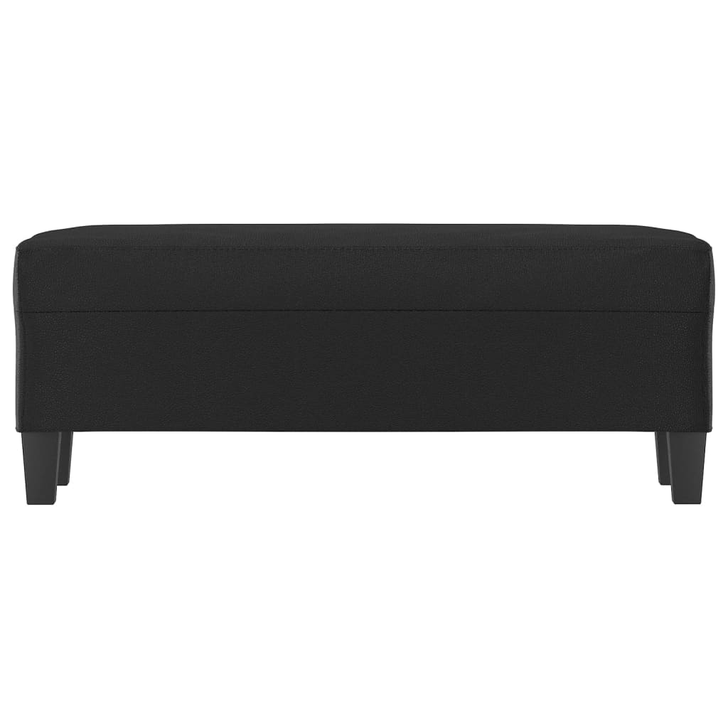 Banco 100x35x41 cm couro artificial preto