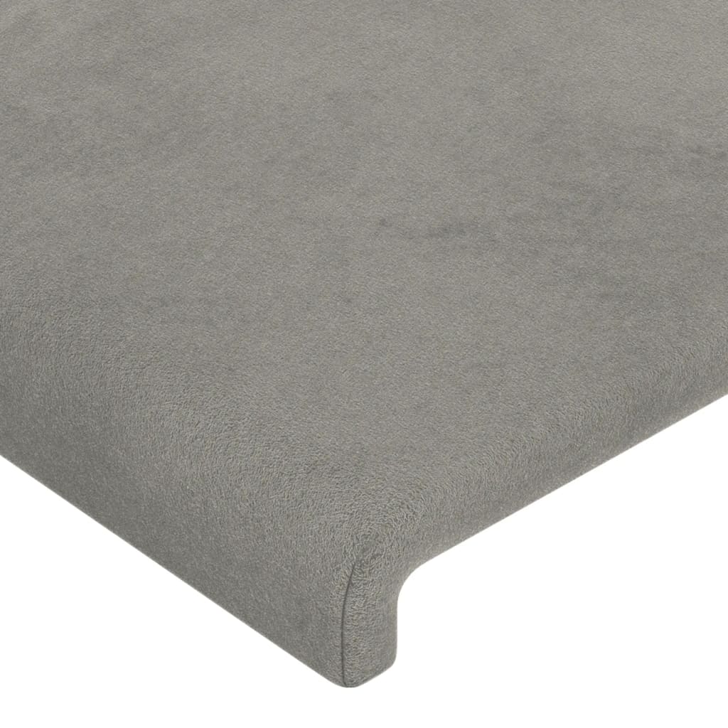 Cabeceira de cama 4 pcs veludo 90x5x78/88 cm cinzento-claro