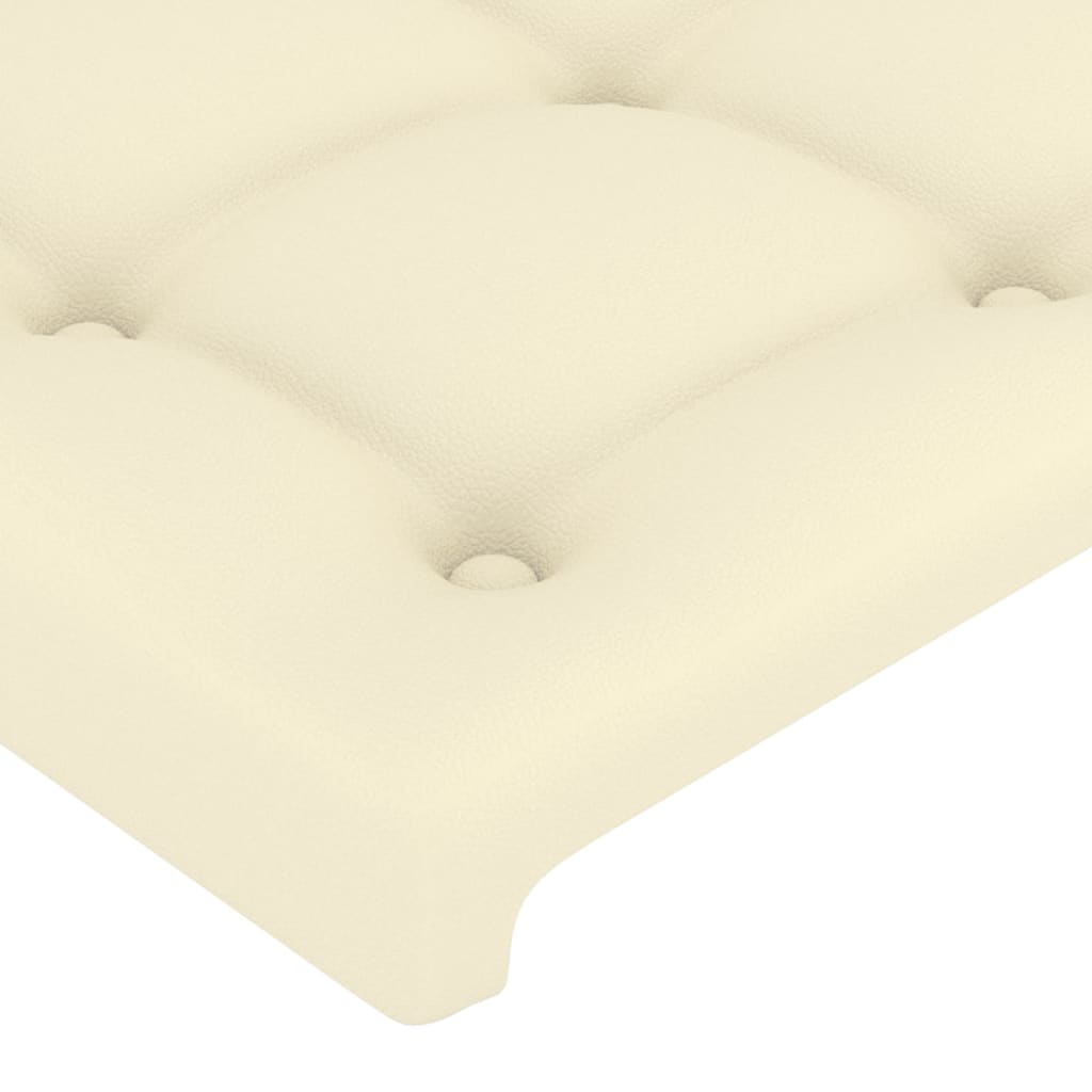 Cabeceira de cama 2 pcs couro artificial 90x5x78/88 cm creme