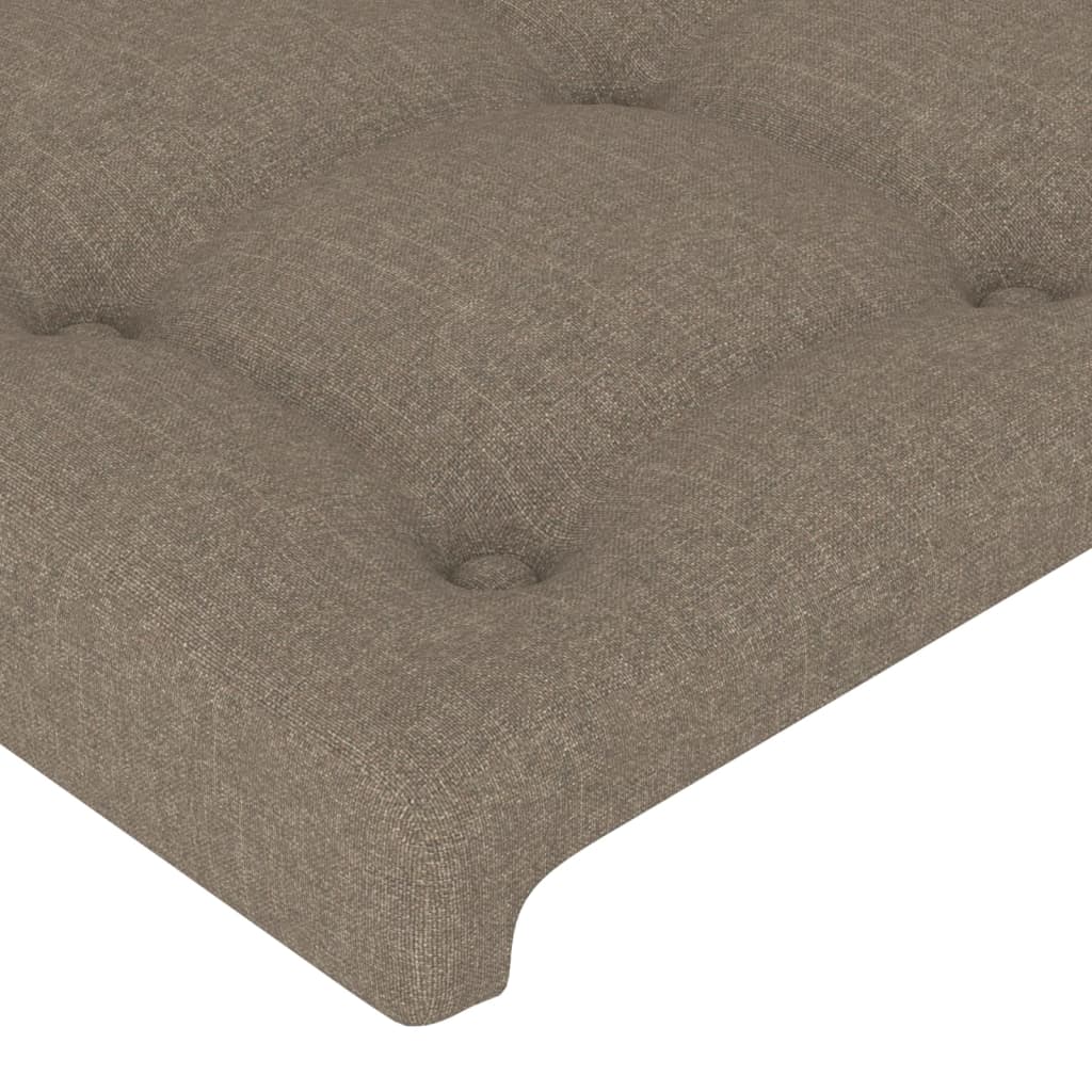 Cabeceira cama 4 pcs tecido 100x5x78/88 cm cinzento-acastanhado