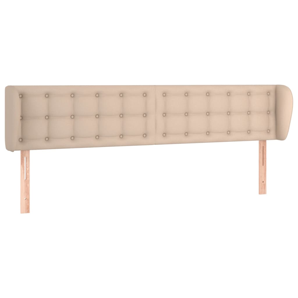 Cabeceira cama abas couro artificial 203x23x78/88 cm cappuccino