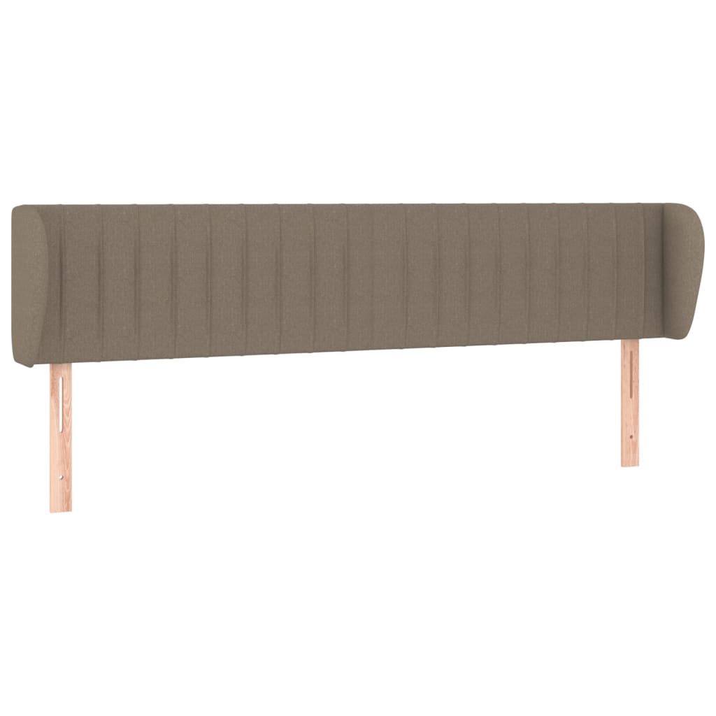 Cabeceira cama abas tecido 163x23x78/88 cm cinzento-acastanhado