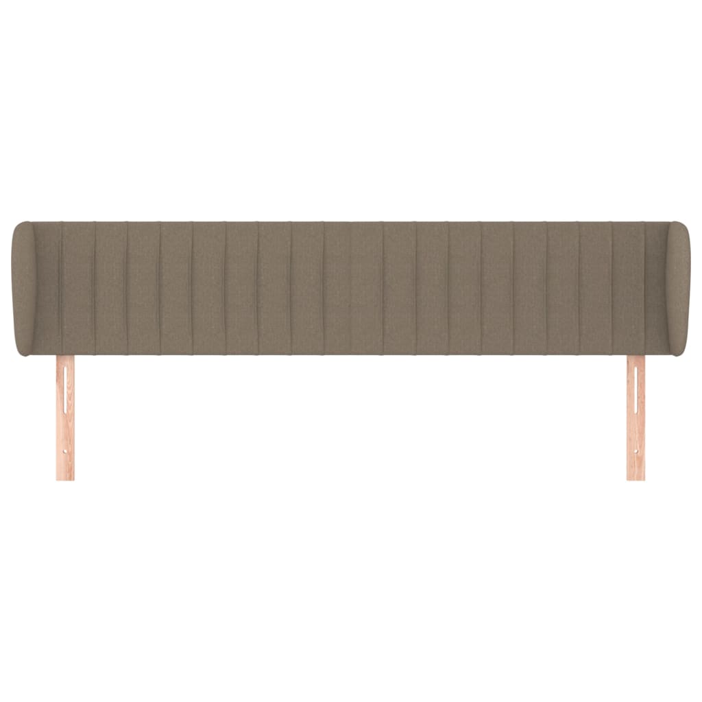 Cabeceira cama abas tecido 163x23x78/88 cm cinzento-acastanhado