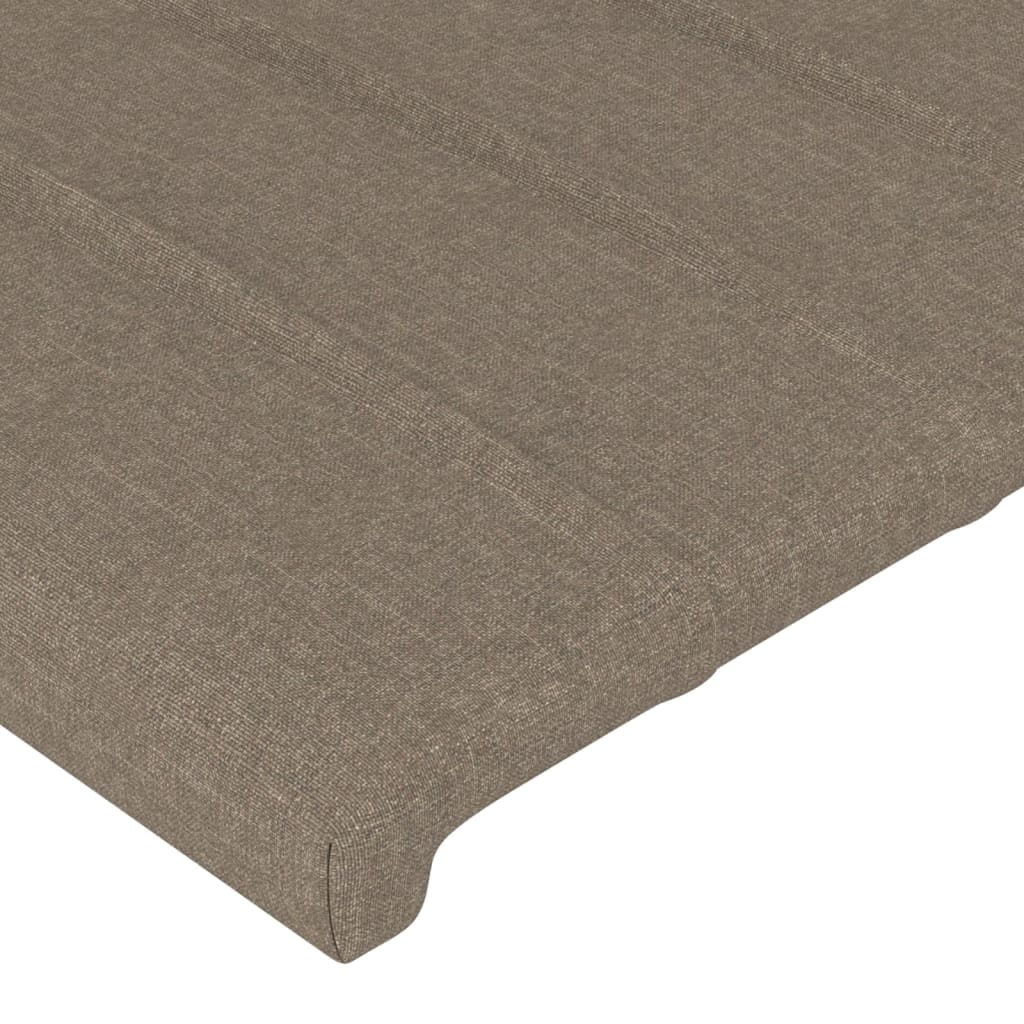 Cabeceira cama abas tecido 163x23x78/88 cm cinzento-acastanhado