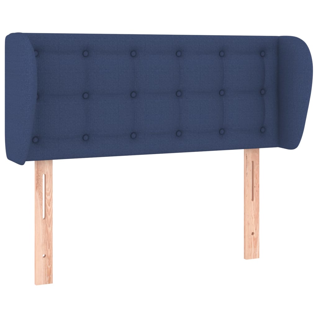 Cabeceira de cama c/ abas tecido 93x23x78/88 cm azul