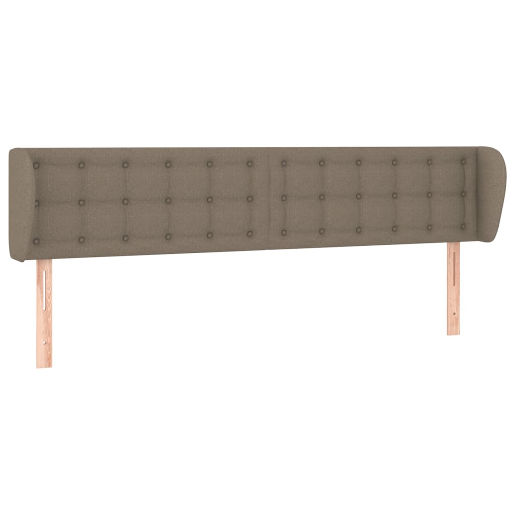 Cabeceira cama abas tecido 163x23x78/88 cm cinzento-acastanhado