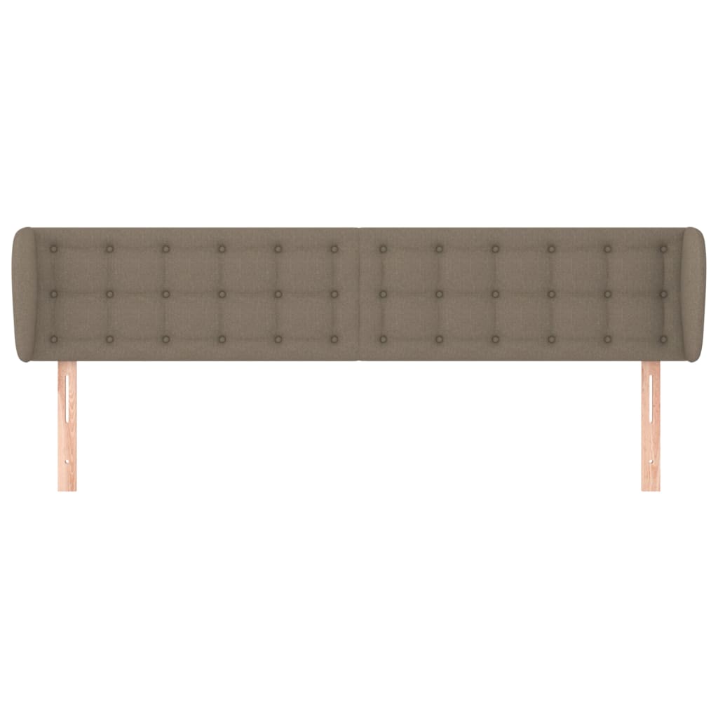 Cabeceira cama abas tecido 183x23x78/88 cm cinzento-acastanhado