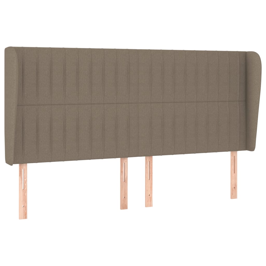 Cabeceira cama abas tecido 163x23x118/128 cm cinza-acastanhado