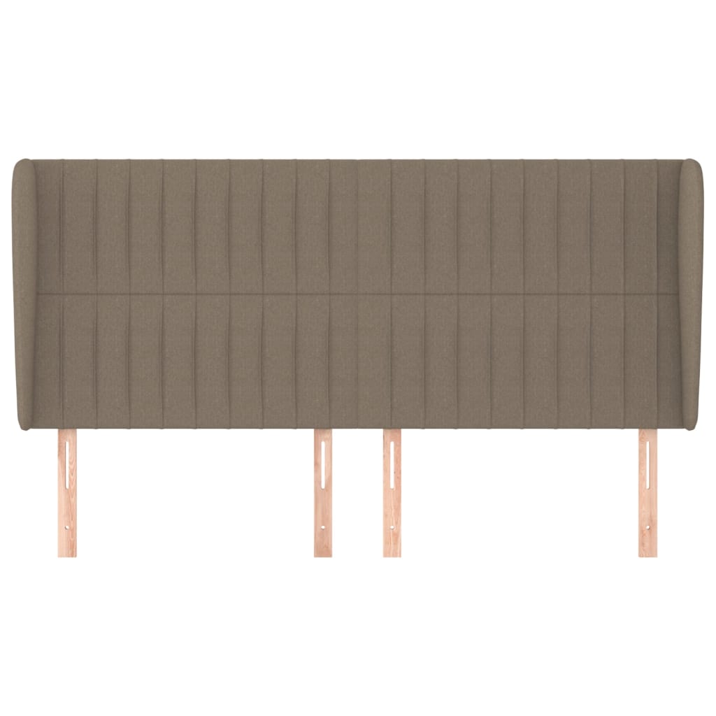 Cabeceira cama abas tecido 163x23x118/128 cm cinza-acastanhado