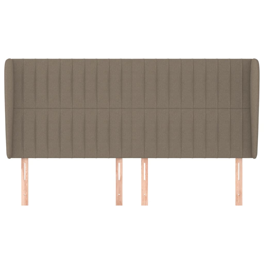 Cabeceira cama abas tecido 183x23x118/128 cm cinza-acastanhado