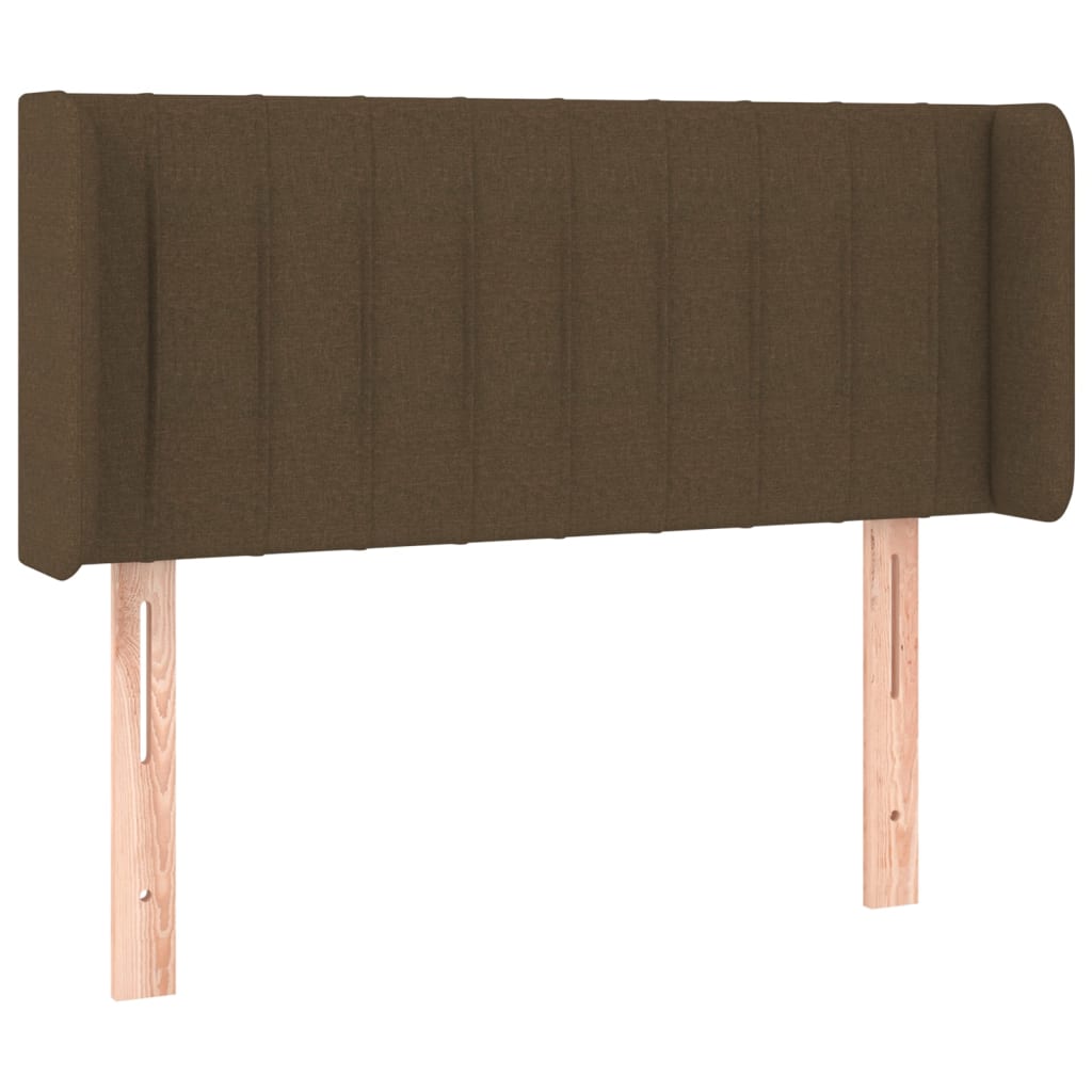 Cabeceira de cama c/ abas tecido 83x16x78/88 cm castanho