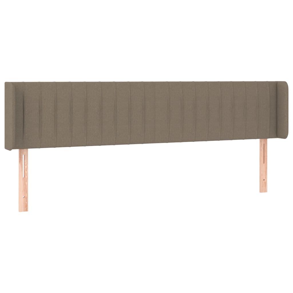 Cabeceira cama abas tecido 163x16x78/88 cm cinzento-acastanhado