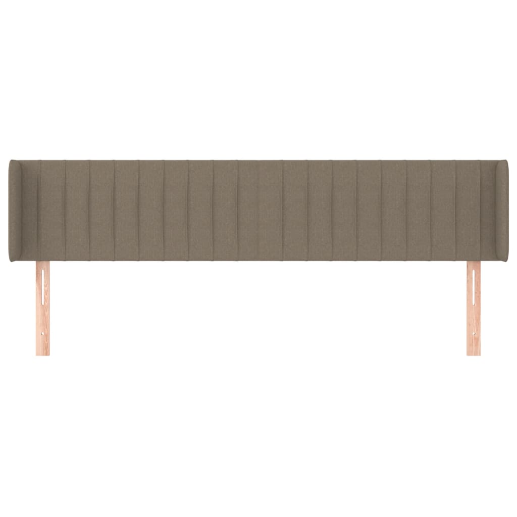 Cabeceira cama abas tecido 183x16x78/88 cm cinzento-acastanhado