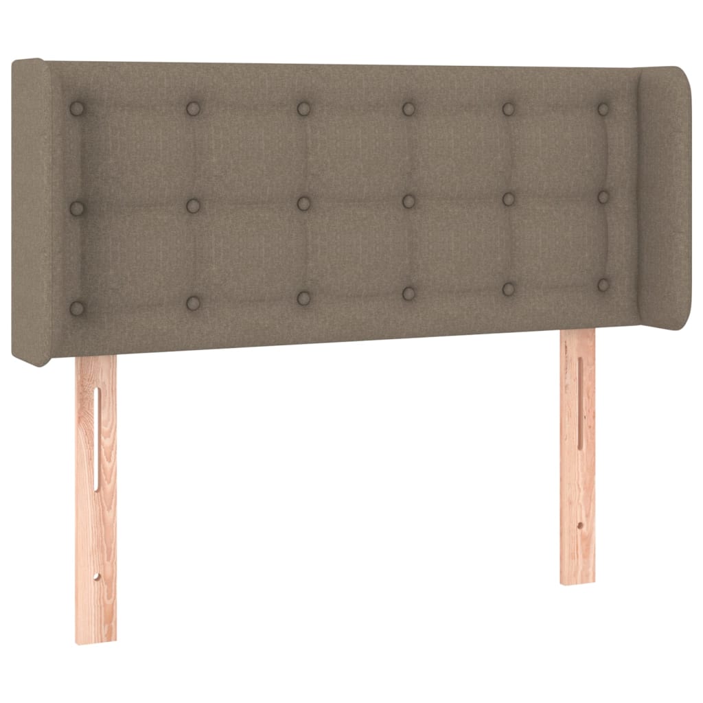 Cabeceira cama abas tecido 93x16x78/88 cm cinzento-acastanhado