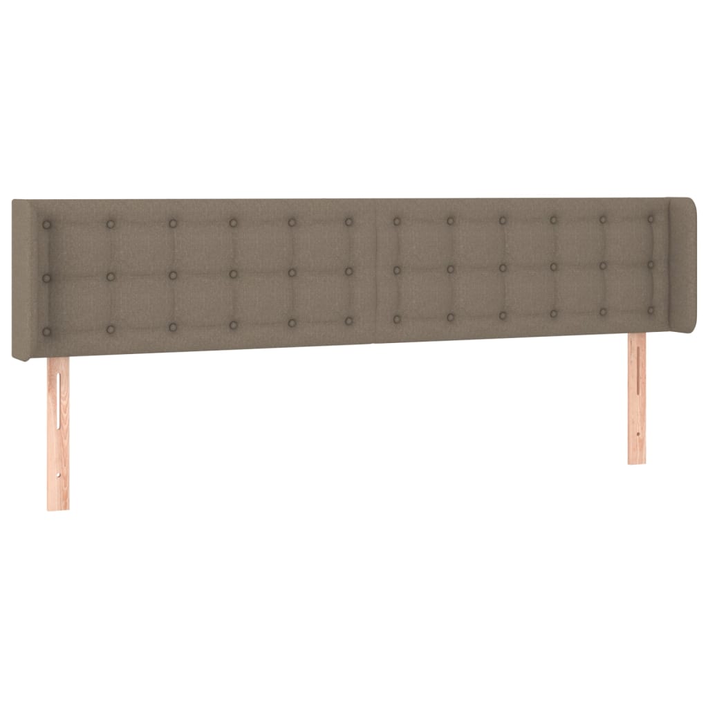 Cabeceira cama abas tecido 163x16x78/88 cm cinzento-acastanhado