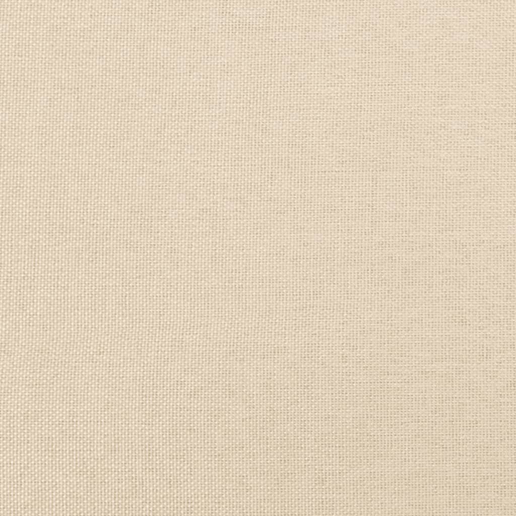 Cabeceira de cama c/ abas tecido 183x16x118/128 cm creme