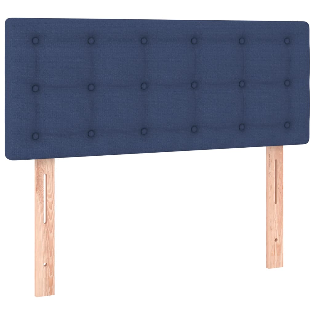 Cabeceira de cama c/ luzes LED tecido 90x5x78/88 cm azul