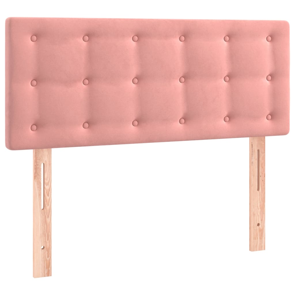 Cabeceira de cama c/ luzes LED veludo 90x5x78/88 cm rosa