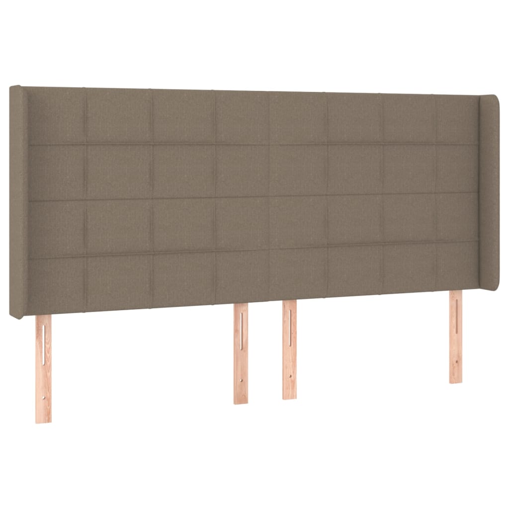 Cama box spring colchão/LED 180x200cm tecido cinza-acastanhado