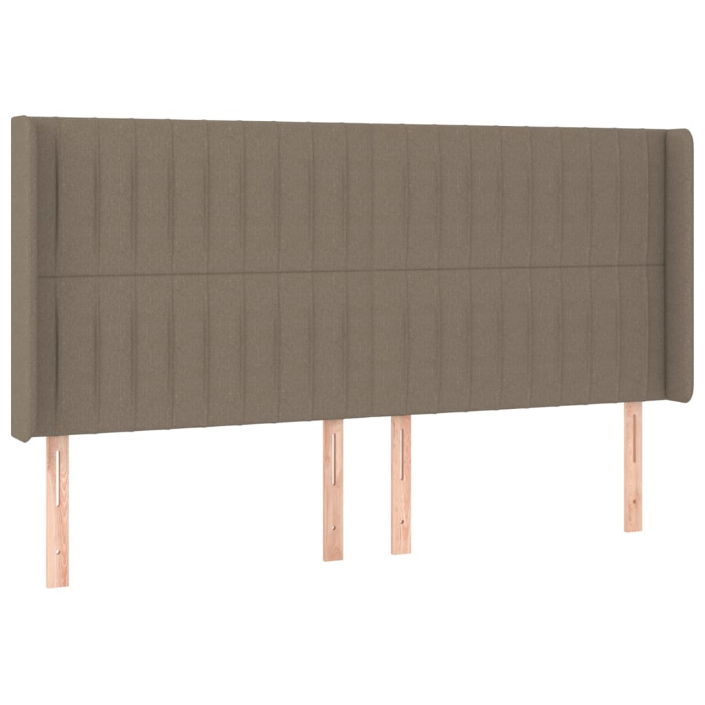 Cama box spring colchão/LED 180x200cm tecido cinza-acastanhado