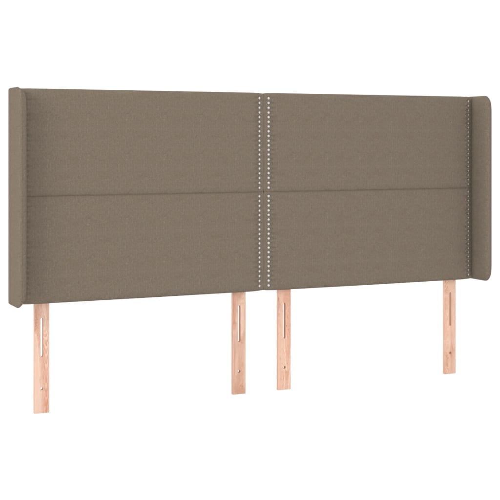 Cama box spring colchão/LED 180x200cm tecido cinza-acastanhado