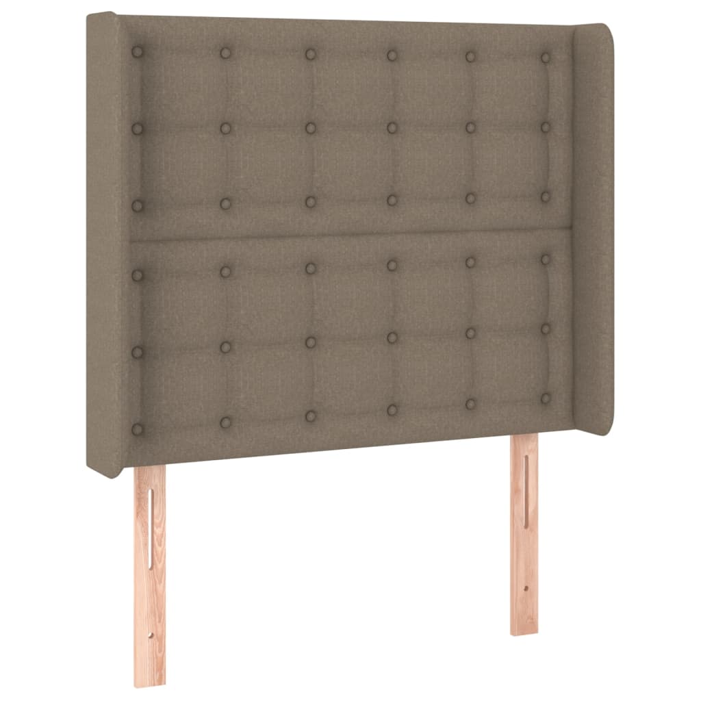 Cama box spring colchão/LED 100x200cm tecido cinza-acastanhado