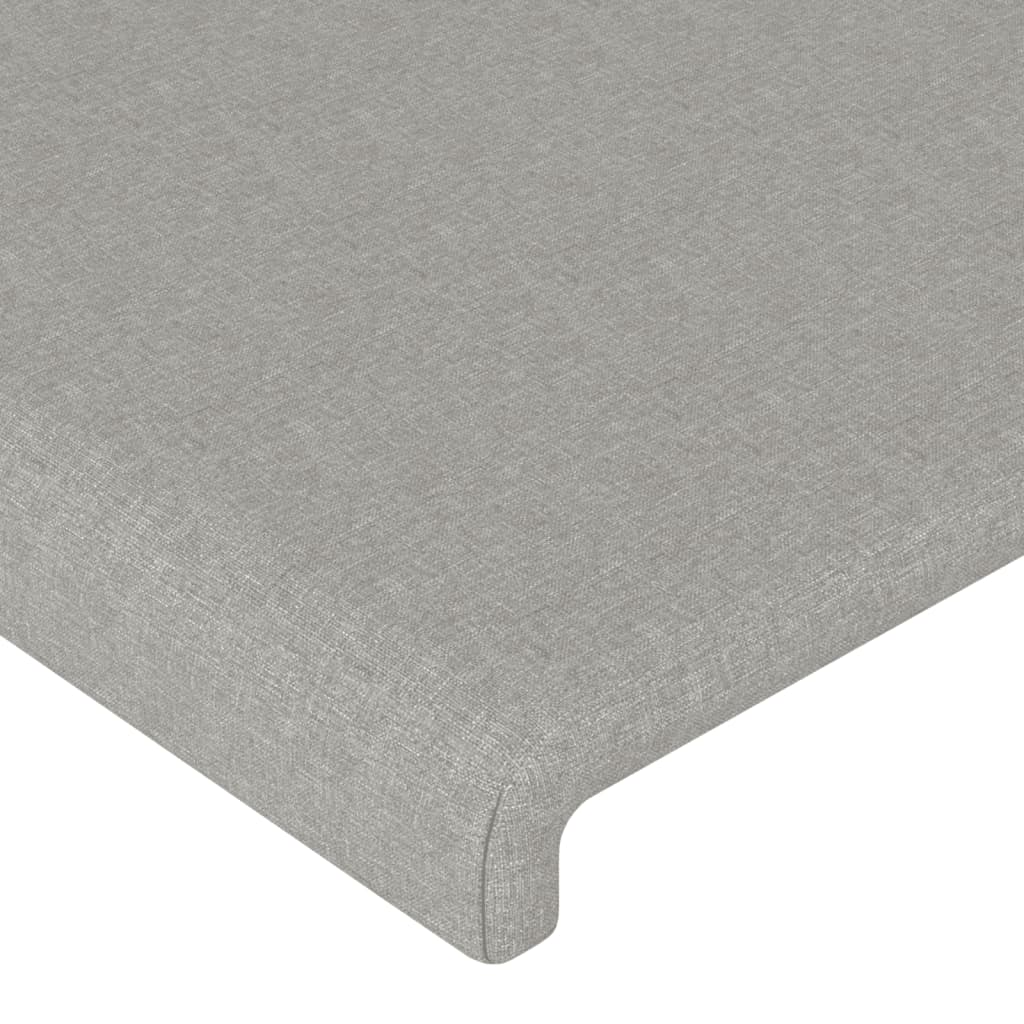 Estrutura de cama com cabeceira 140x200 cm tecido cinza-claro