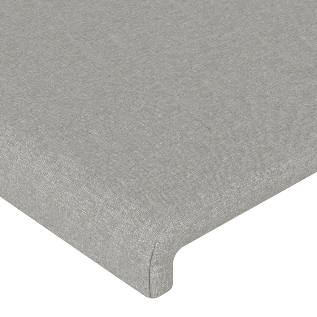 Estrutura de cama 180x200 cm tecido cinzento-claro