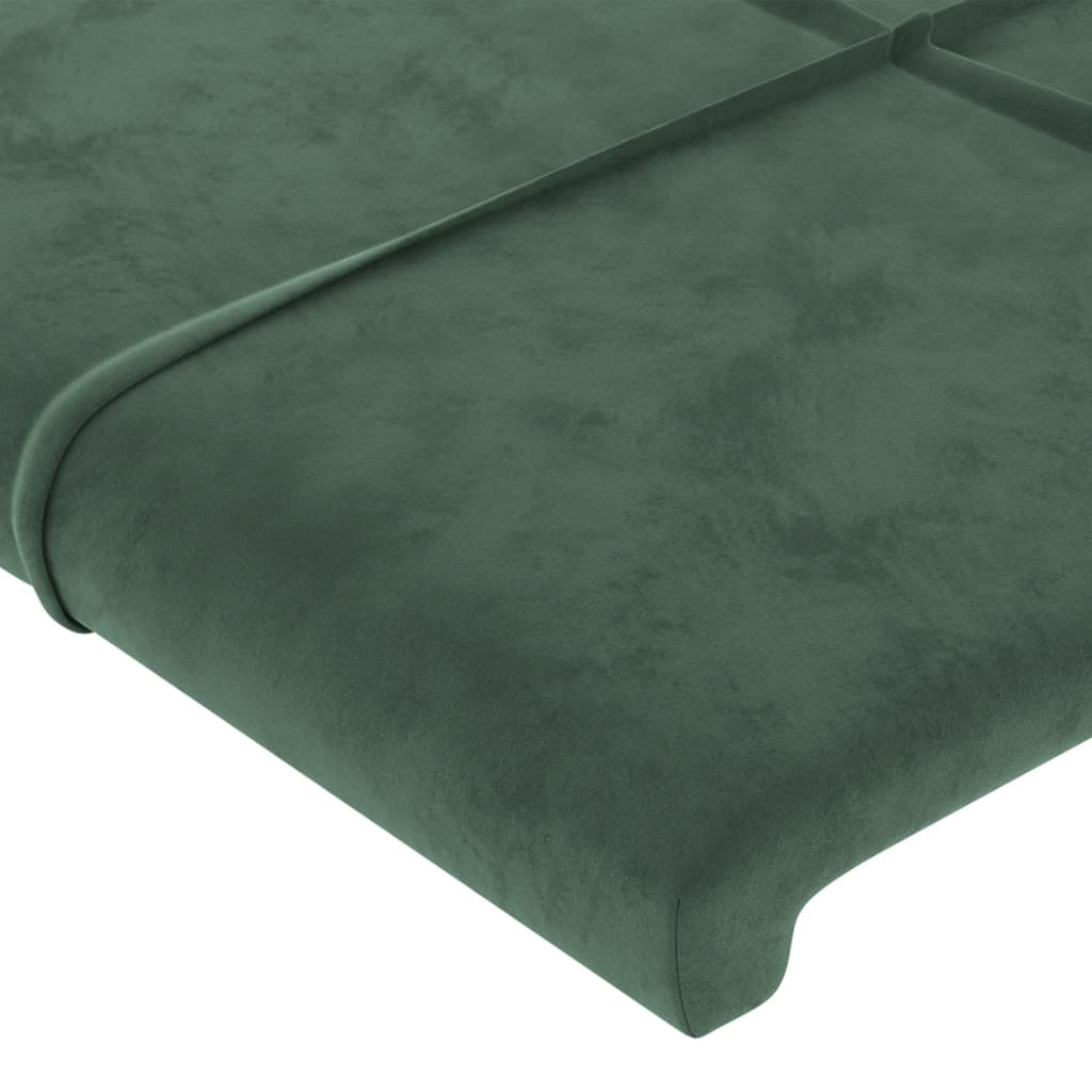 Estrutura de cama c/ cabeceira 180x200 cm veludo verde-escuro