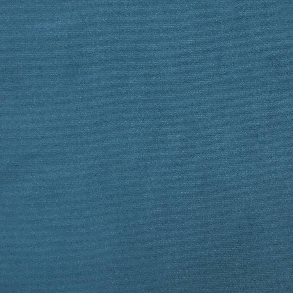 Sofá-cama com gavetão e colchões 80x200 cm veludo azul