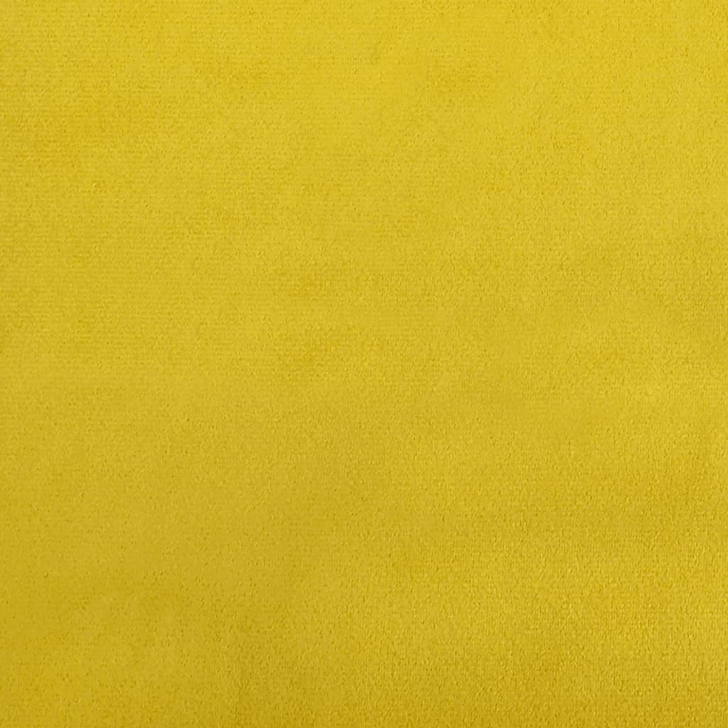 Sofá-cama com gavetão e colchões 80x200 cm veludo amarelo