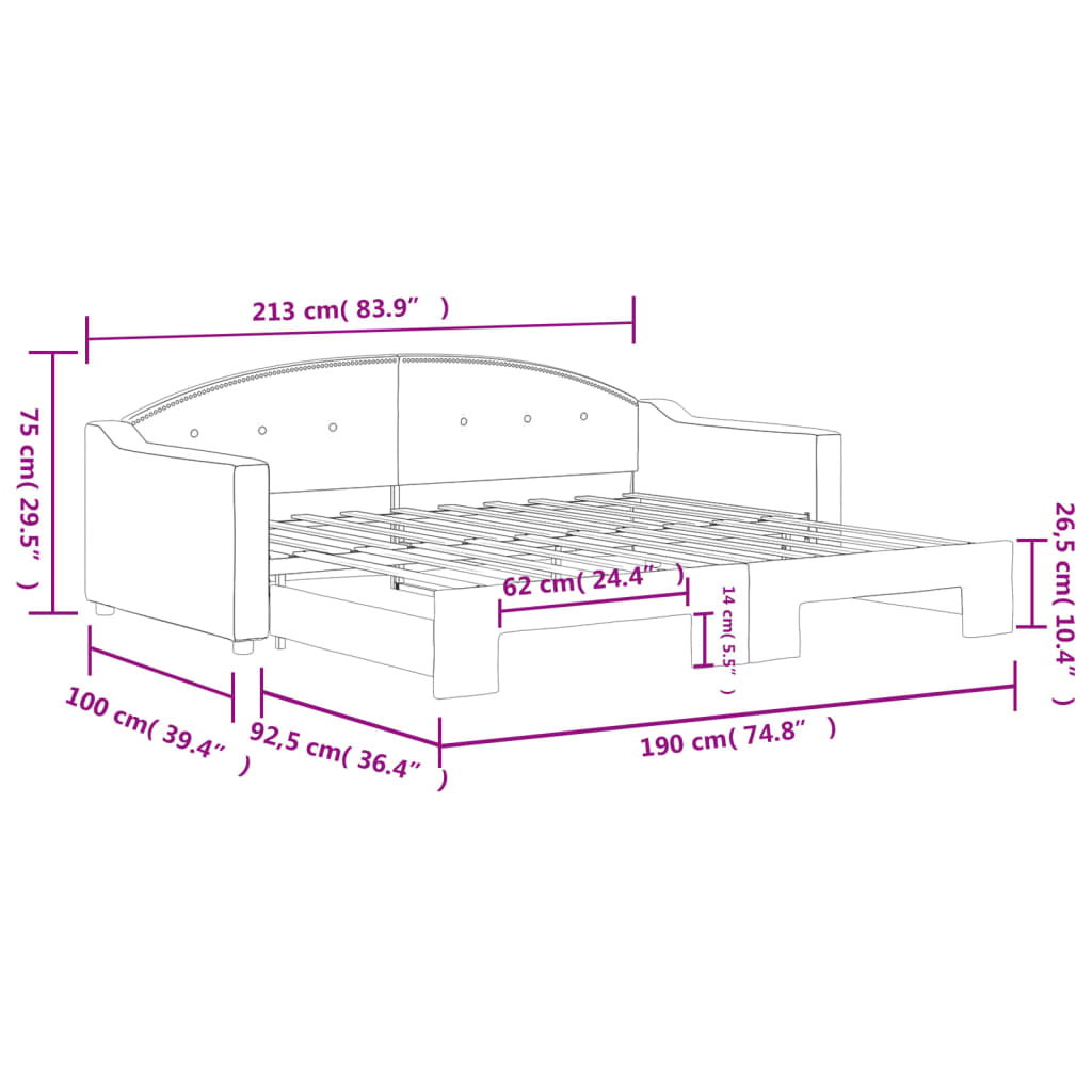 Sofá-cama com gavetão 90x190 cm tecido cinzento-claro