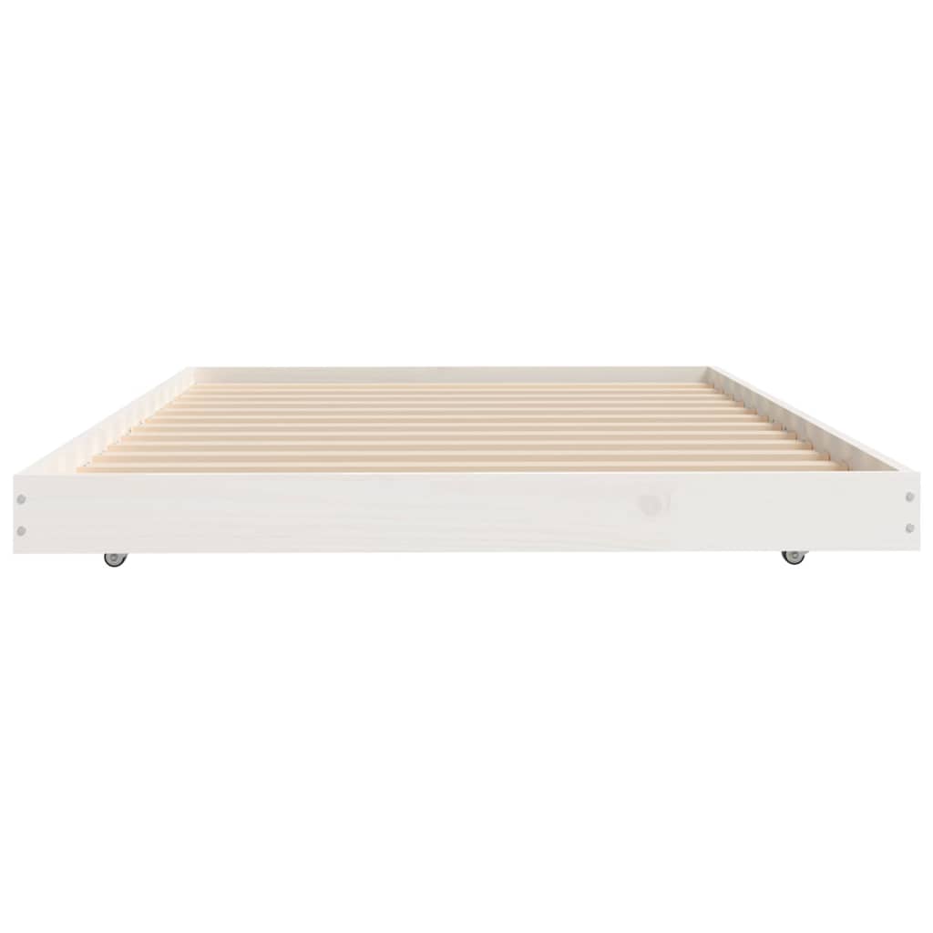 Estrutura de cama 90x200 cm madeira de pinho maciça branco