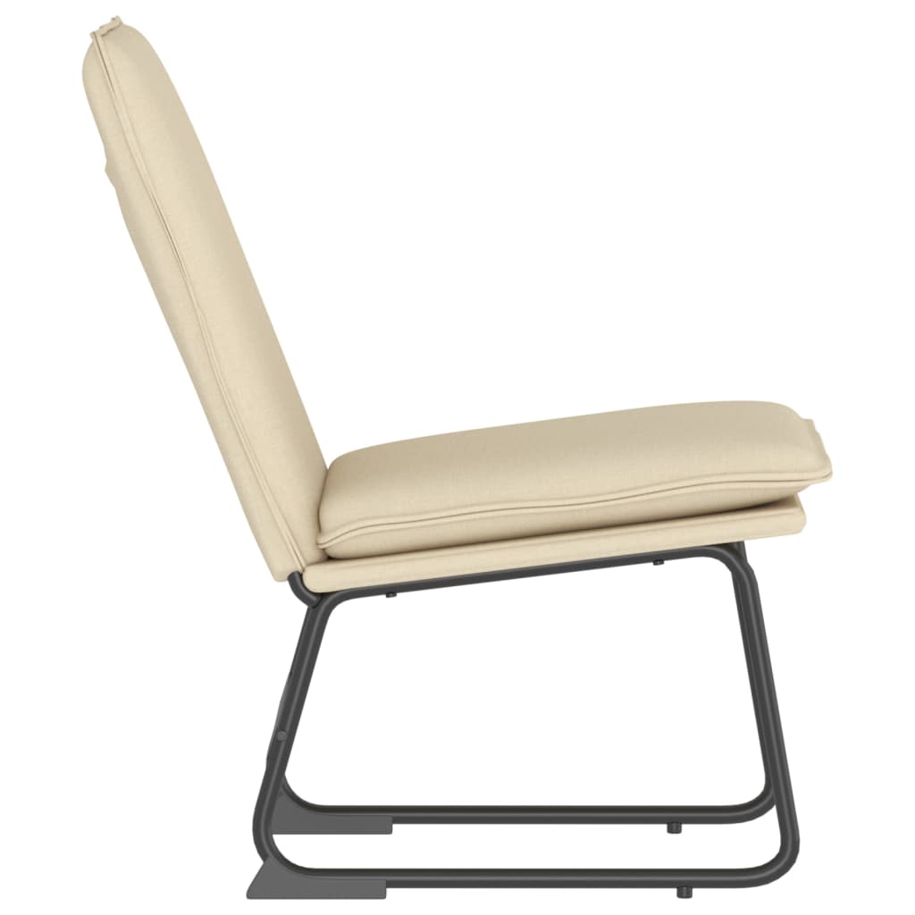 Cadeira lounge 52x75x76 cm tecido cor creme