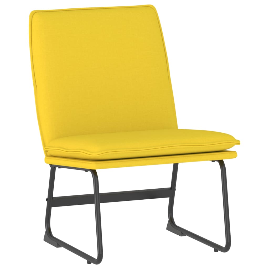 Cadeira lounge 52x75x76 cm tecido amarelo-claro