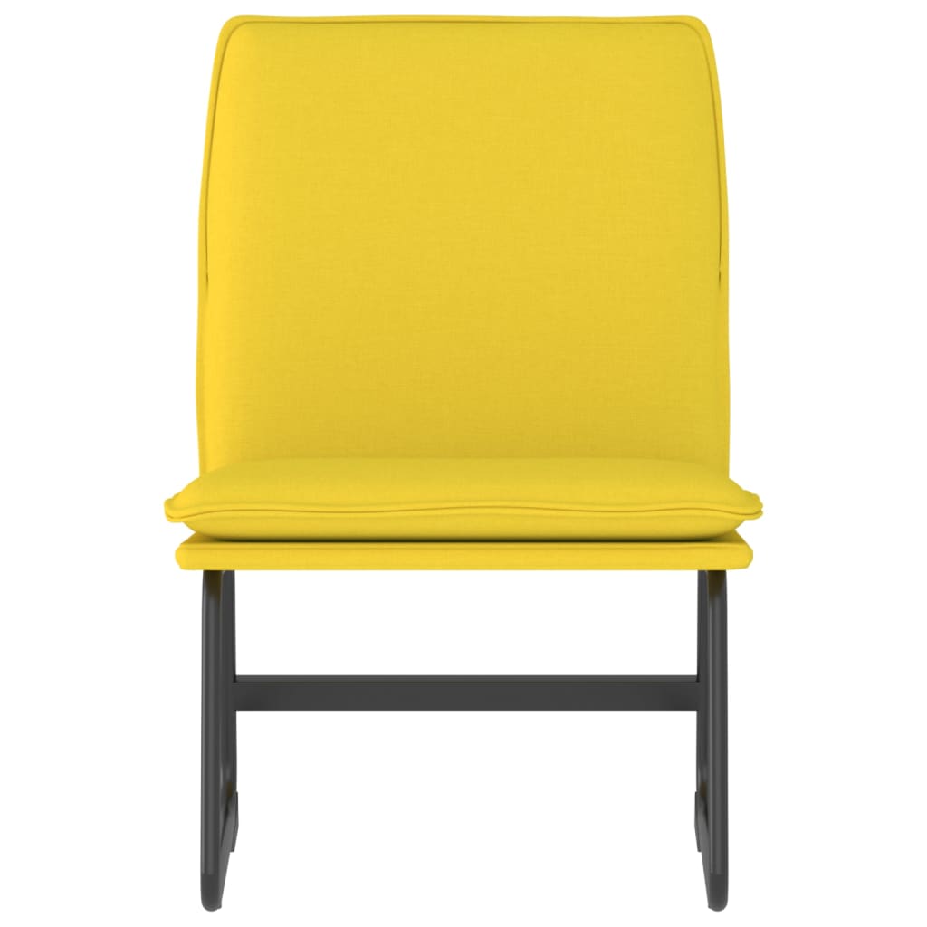 Cadeira lounge 52x75x76 cm tecido amarelo-claro