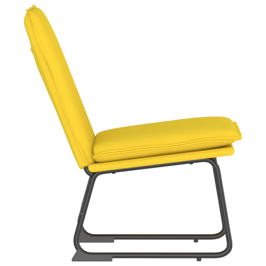 Cadeira lounge 52x75x76 cm tecido amarelo-claro