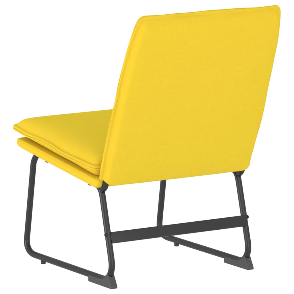 Cadeira lounge 52x75x76 cm tecido amarelo-claro