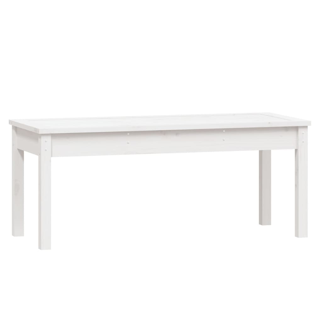 Banco de jardim 109x44x45 cm madeira de pinho maciça branco