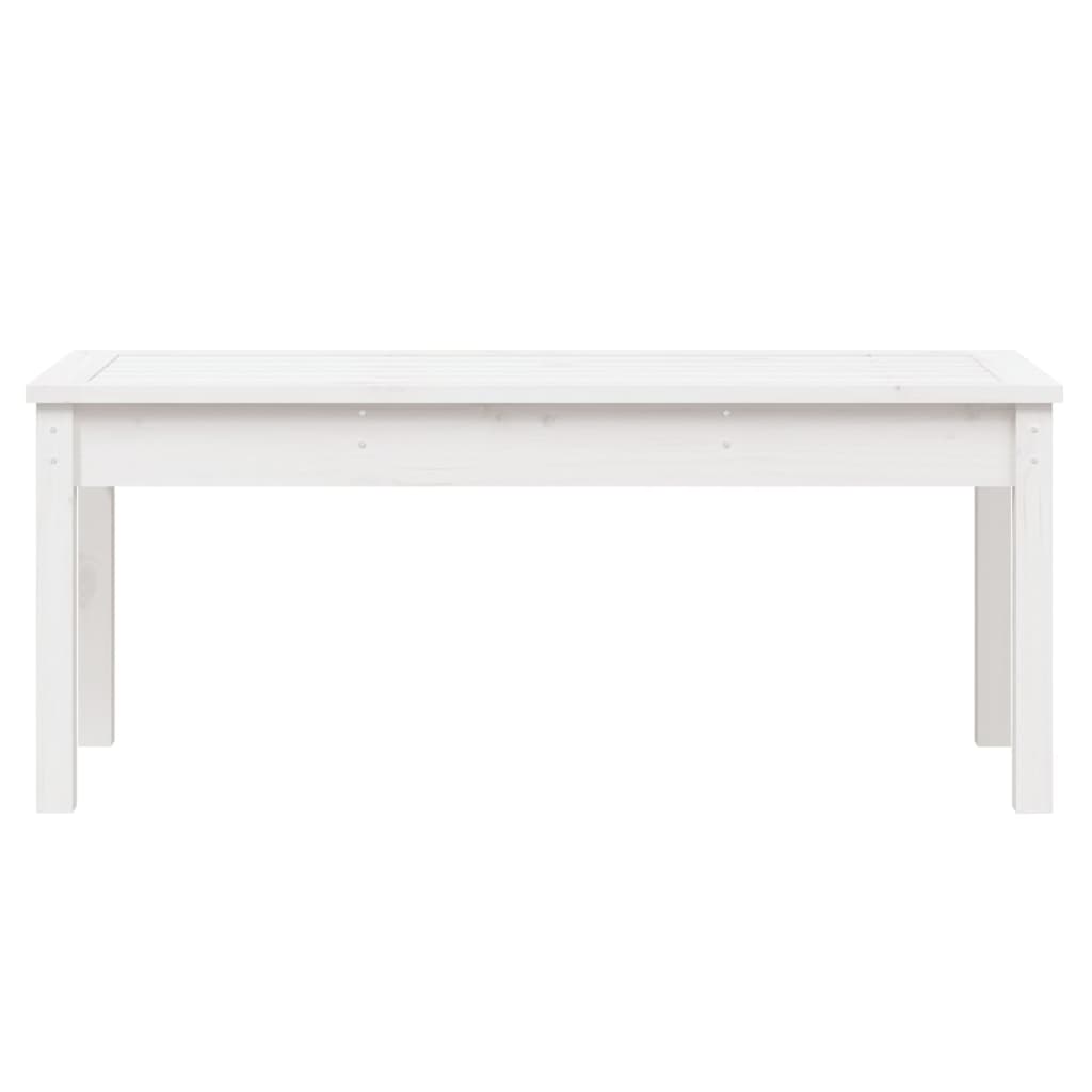 Banco de jardim 109x44x45 cm madeira de pinho maciça branco