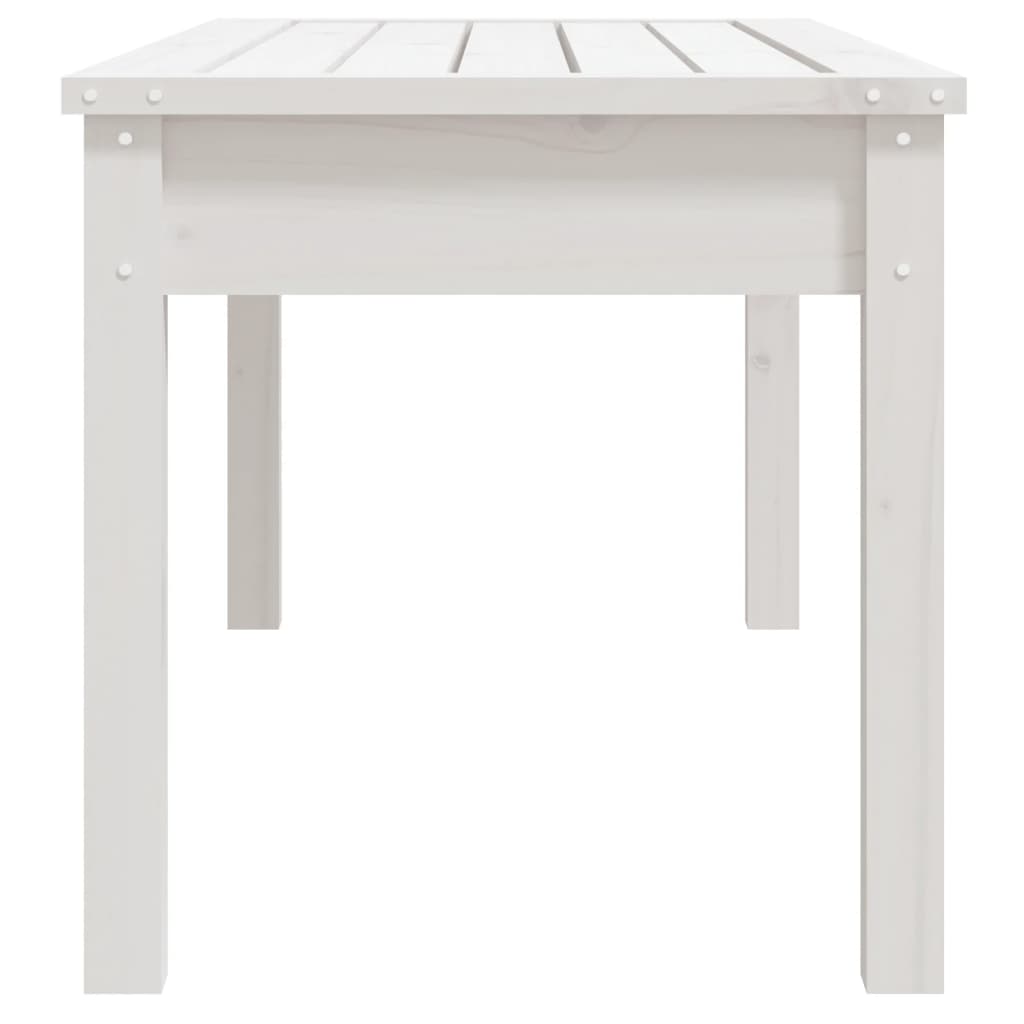 Banco de jardim 109x44x45 cm madeira de pinho maciça branco